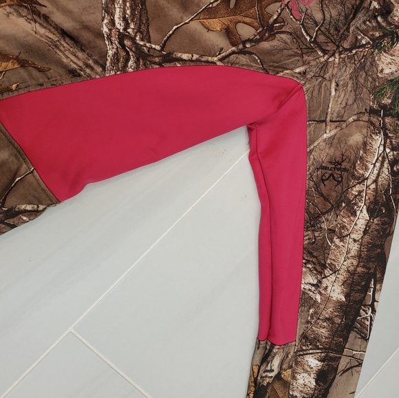 Realtree Fleece Lined Camouflage Ladies Pullover Sweatshirt ~ EUC - Picture 6 of 13